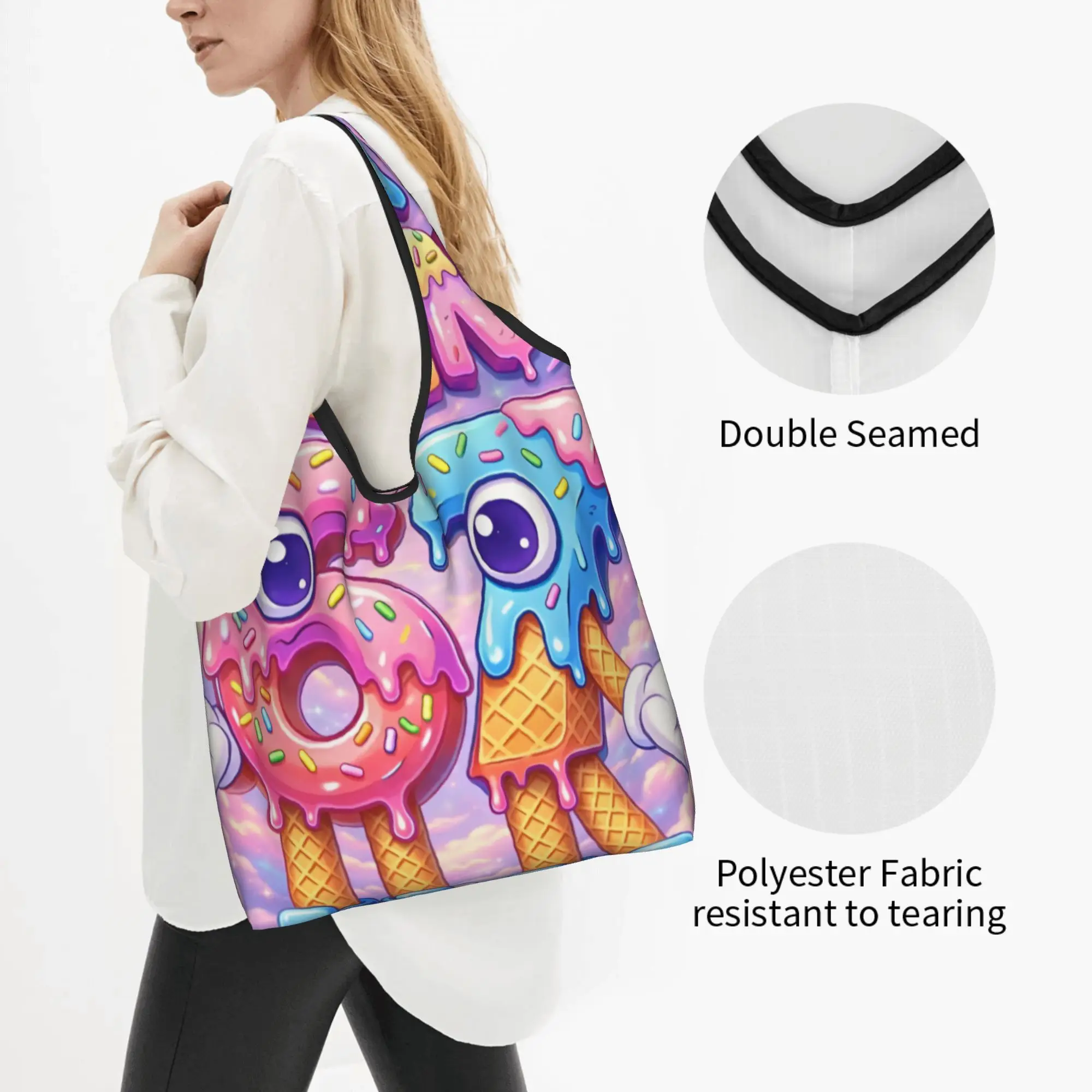 Custom Six Seven 67 Shopping Bags Women Portable Big Capacity Groceries Japan Tote Shopper Bags
