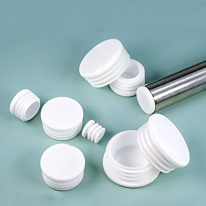 Dia 13mm-114mm White Round Plastic Blanking End Cap Tube Pipe Insert Plug Dust Cover image 6