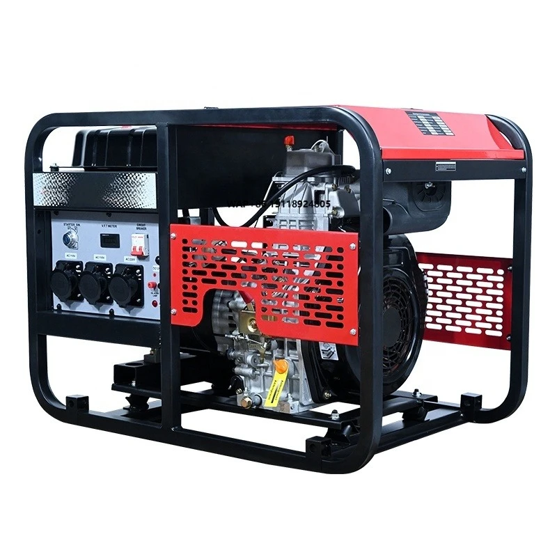 Open Frame 10KVA 8.5kw Single Cylinder  Generator Recoil/Electric Genset ATS Options 50/60Hz Frequency 220V Single/Three