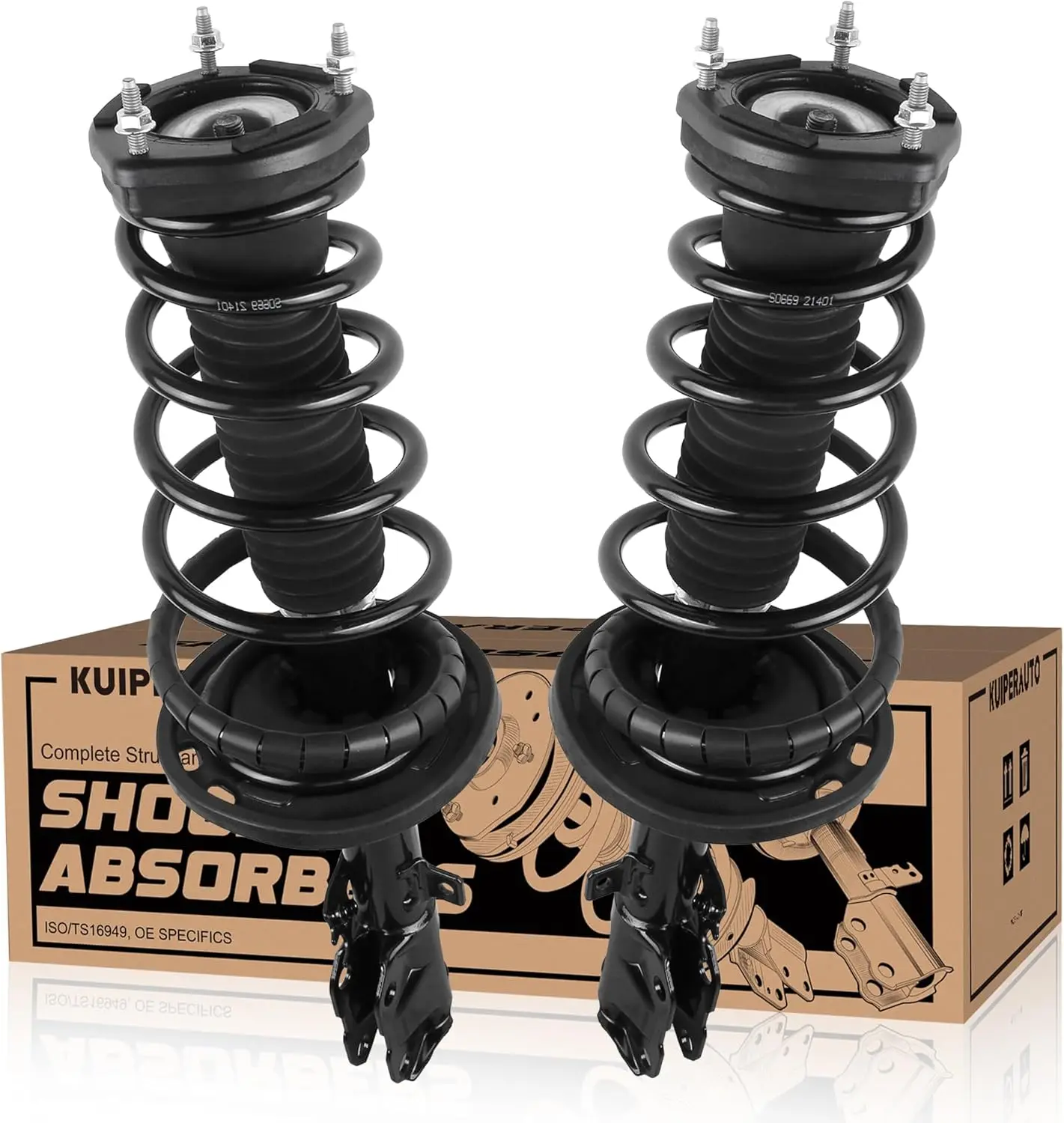 1333376L 1333376R 172942 172943 Complete Rear Struts Coil Spring Assembly Compatible for 2012-2017 Toyota Camry LE XLE Rear Pair