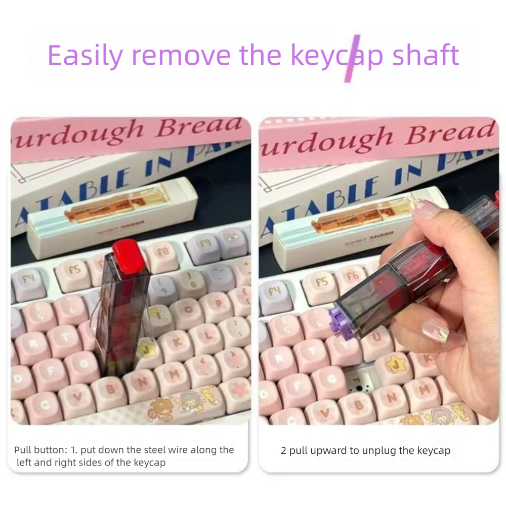 2 in 1 Keys Caps Puller Multifunction DIY Keyboard Switch Puller Portable Light Weight Keycaps Remover Tool RGB Keyboard