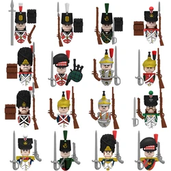 Napoleonic Wars Military Soldiers Building Blocks  WW2  Figures French British Fusilier Rifles Bagpiper Weapons Building Blacks