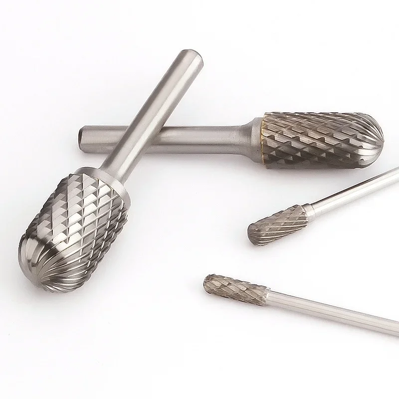 الكرة الأنف اسطوانة عرقوب قالب أدوات نحت قطع واحدة قاطعة المطحنة كربيد التنغستن ملف دوار نمط لدغ #3