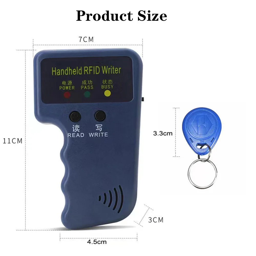 Duplicador portátil Rfid de 125khz, lector Em4305, T5577, tarjeta inteligente, programador, Id, clave, Token, réplica, clon, escritura