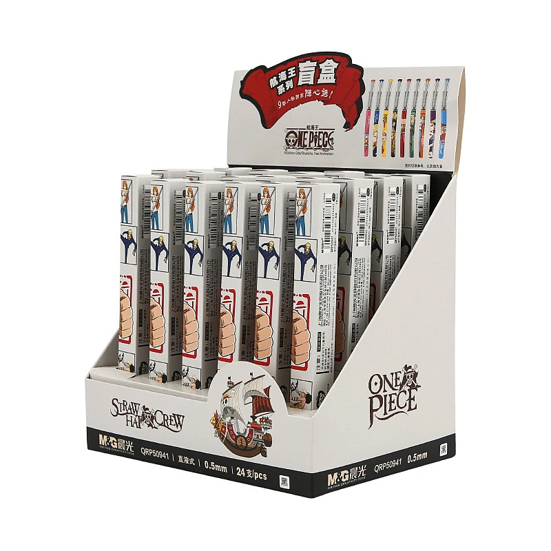 원피스 몽키 D 루피 만화 퀵 드라이 젤 펜 학생용 크리에이티브 블랙 푸쉬 펜 애니메이션 주변기기 문구 선물