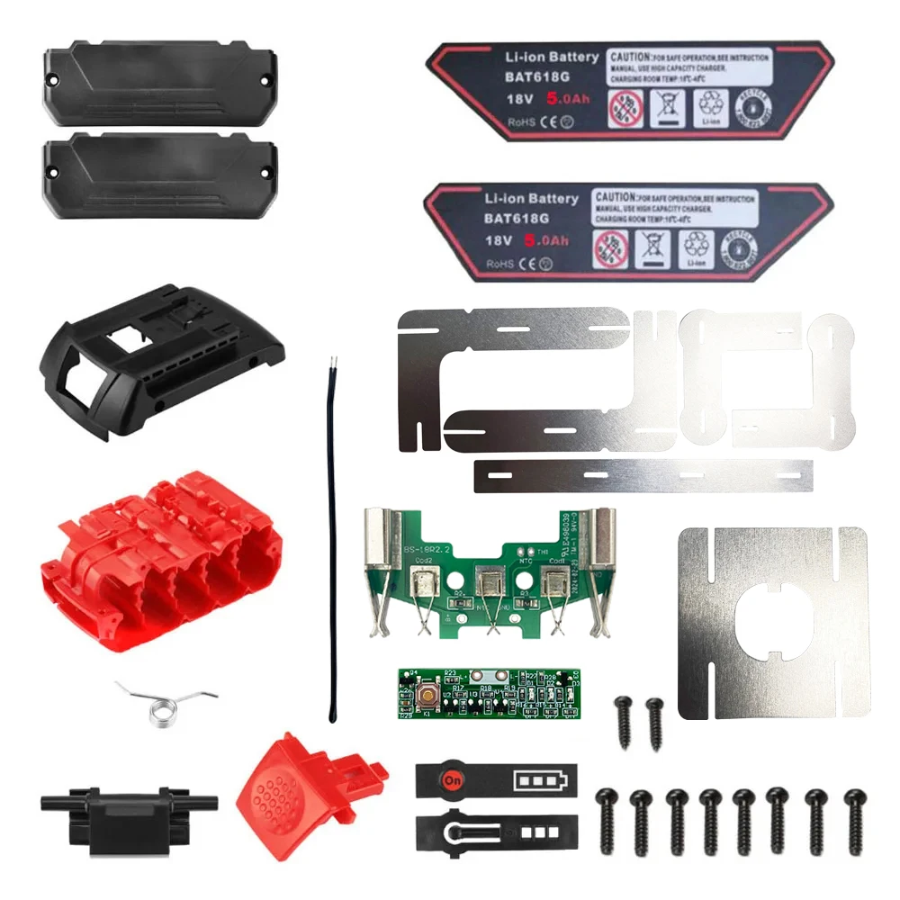 DIY BAT618 Battery Plastic Case Box Shell PCB Protection Circuit Board For Bosch 18V Li-ion Battery Voltage Detection Protection