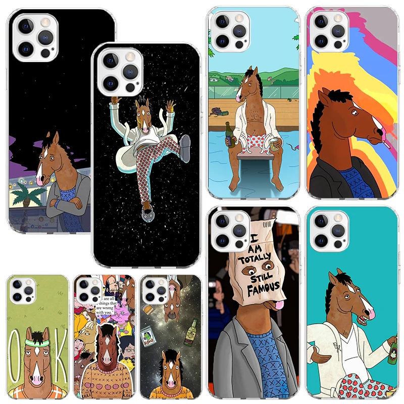 Cartoon B-BoJack Horsemans Phone Case For Iphone 16 15 14 13 Pro Max 12 Mini 11 X Xr Xs 7 Plus 8 + Se 2020 Art Fundas Back Cover