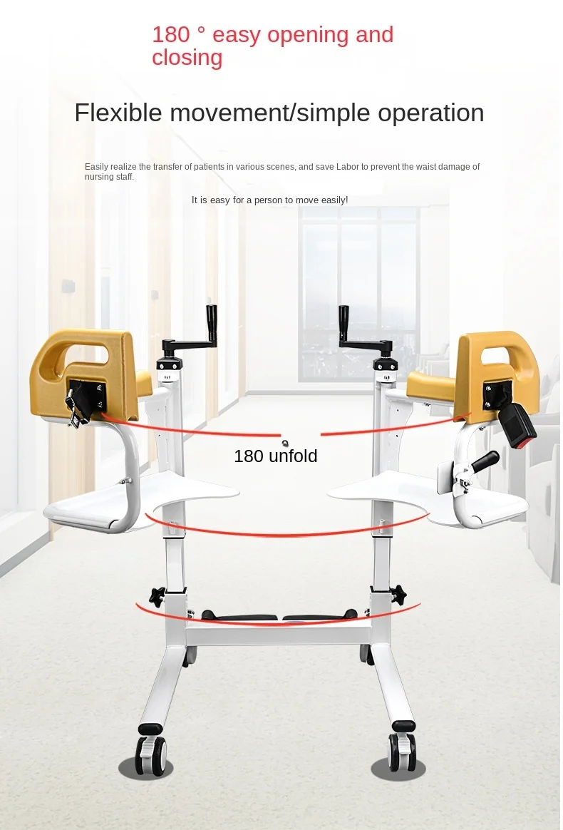 Elevador Multifuncional Cama Enfermagem para Idosos Deficientes, Elevador Livre, Sanitário Deficiente, Transferência