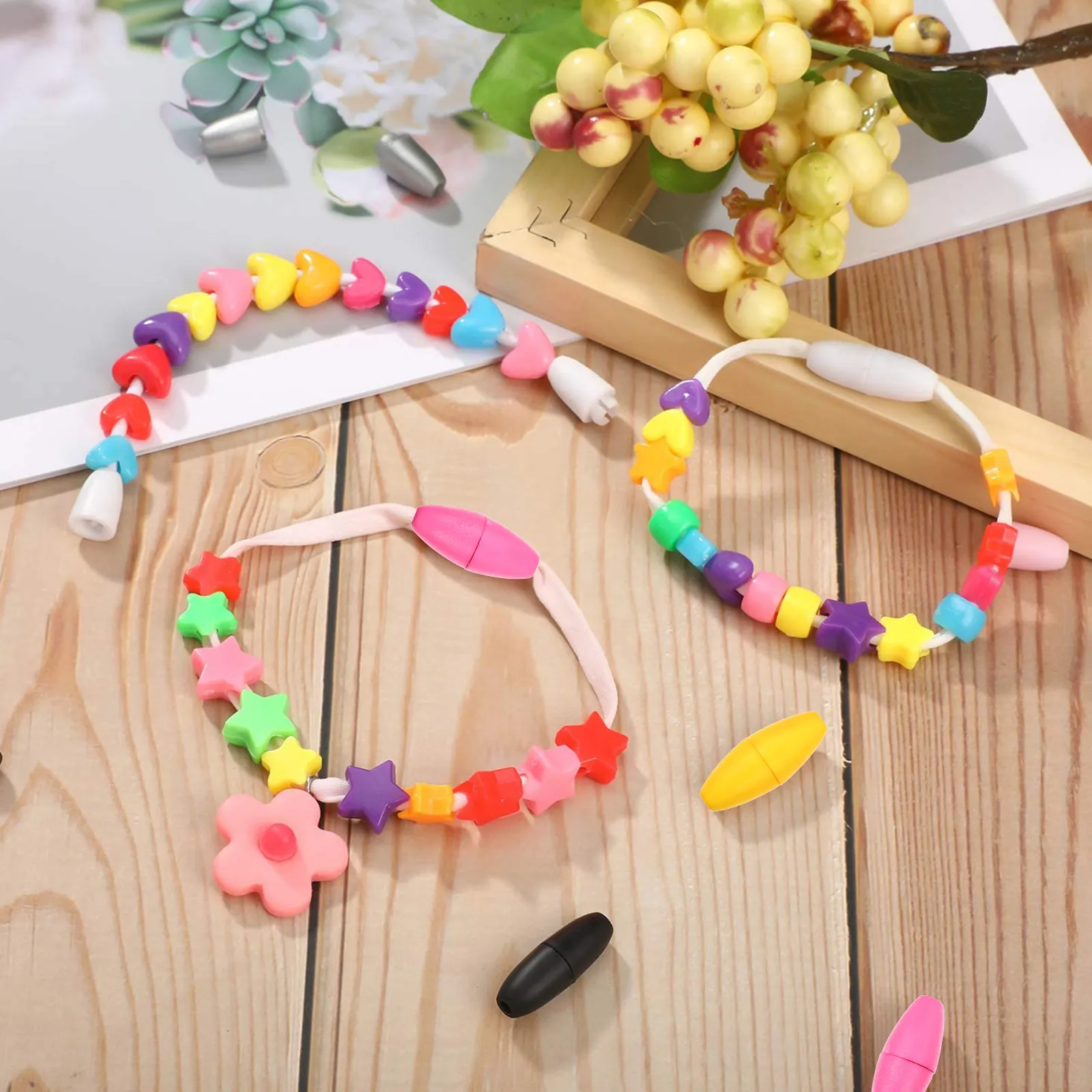 

50 шт. пластиковых разъемных застежек-бочонков, прочные и легкие, для брелоков, ожерелий, браслетов, шнурков