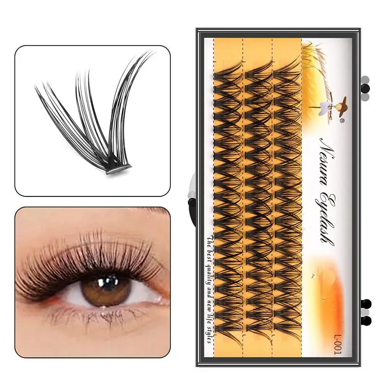 12MM Natural 30D Dense Segmented False Eyelash Extension DIY Soft Lightweight for Quick Glam Look