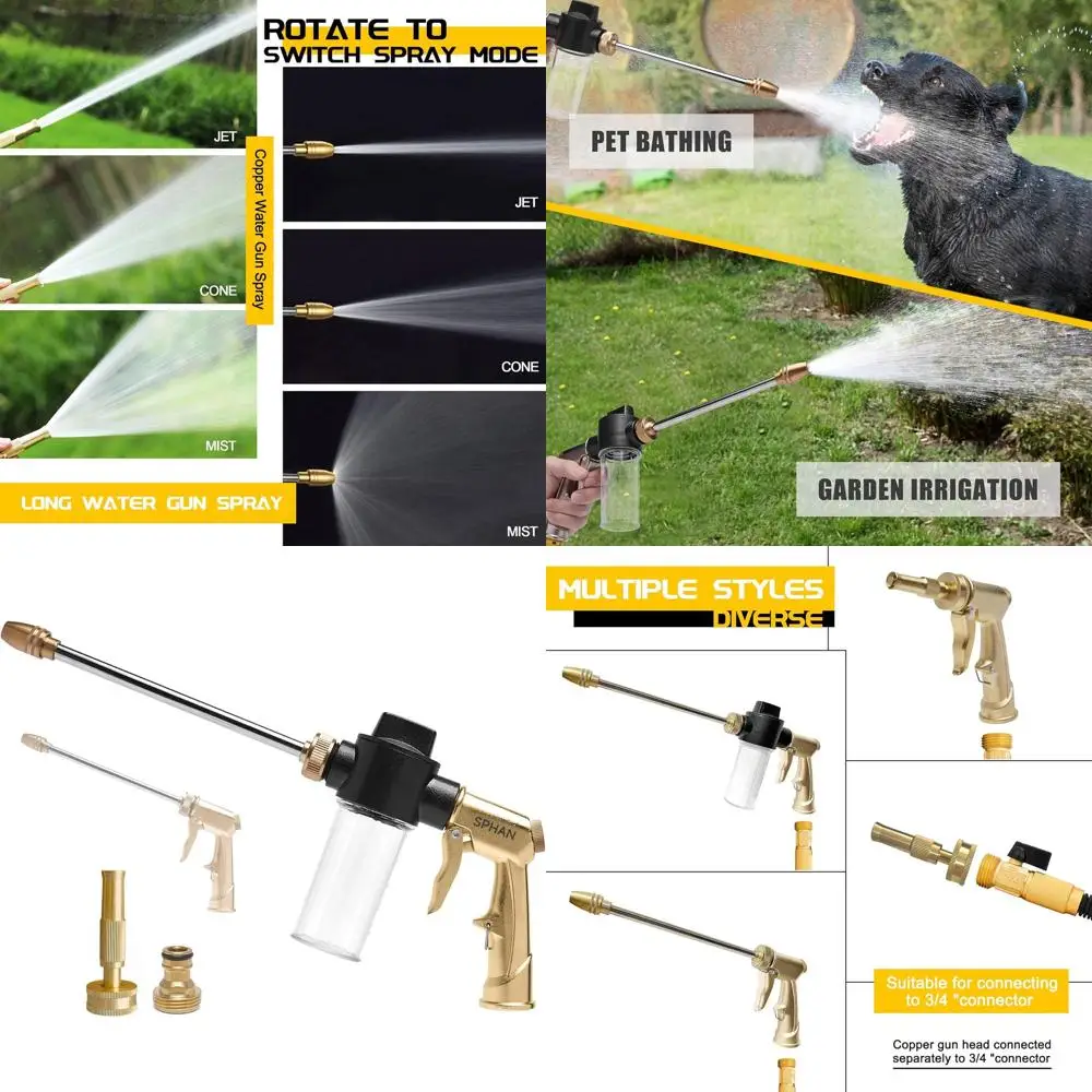 

Foam Gun for Garden Hose, Car Wash Foam Gun Sprayer with 100cc/3.5oz Soap Kettle, for Dog Showing，Plants Watering, Floor Cleanin