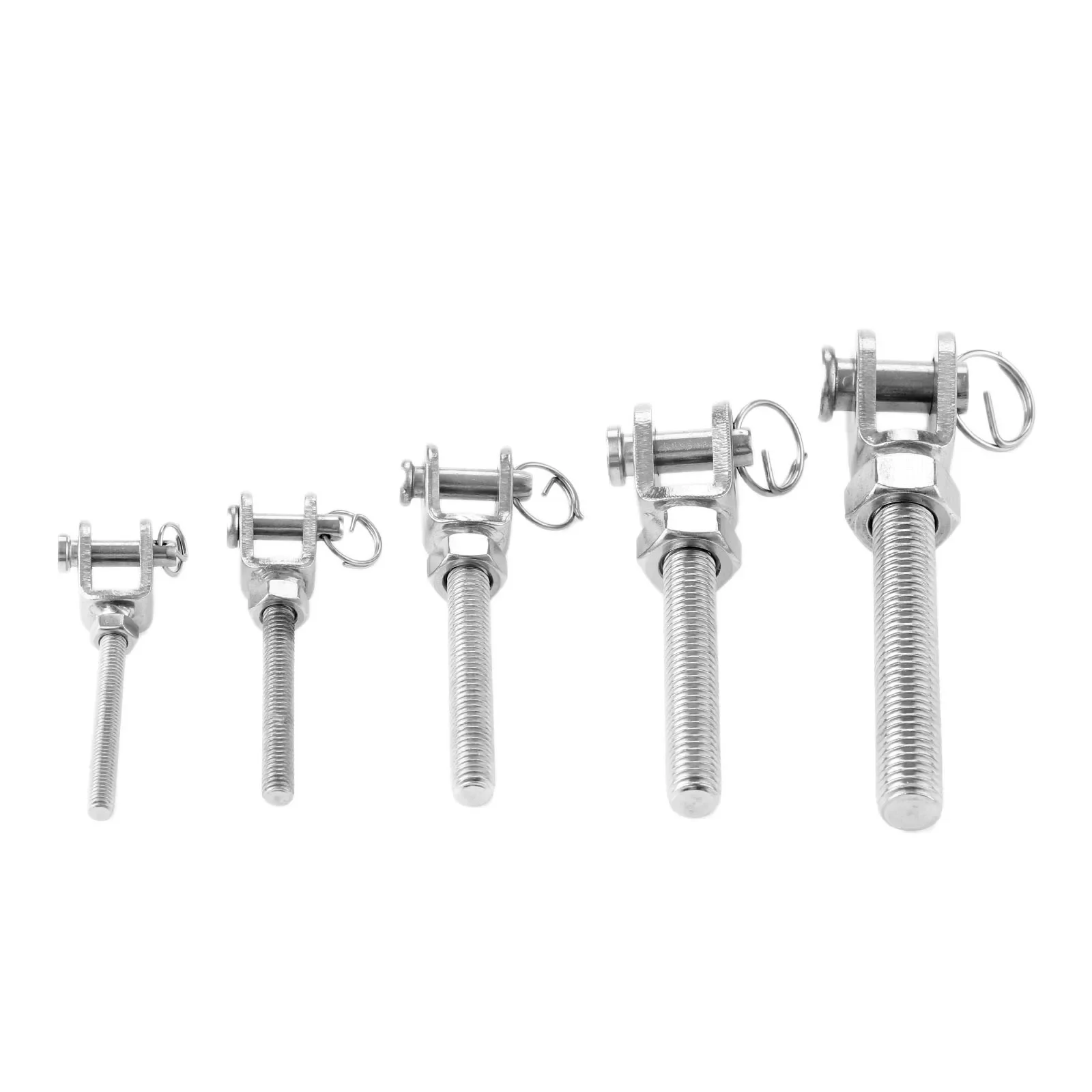 1Pc M5 M6 M8 M10 M12 304 Stainless Steel Jaw Open Bolt & Nut Replacement Turnbuckle Rigging Screw Parts