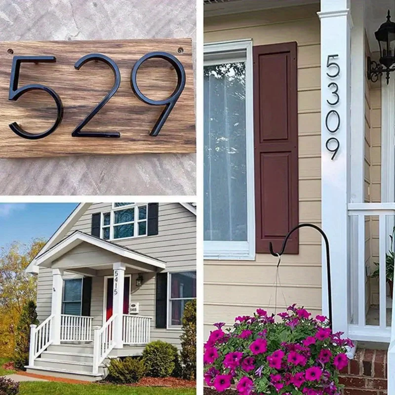 Self Adhesive house numbers for outside Apartment Plastic Doorplate Home Door Plaque Numbers Signs Mailbox Street Numbers