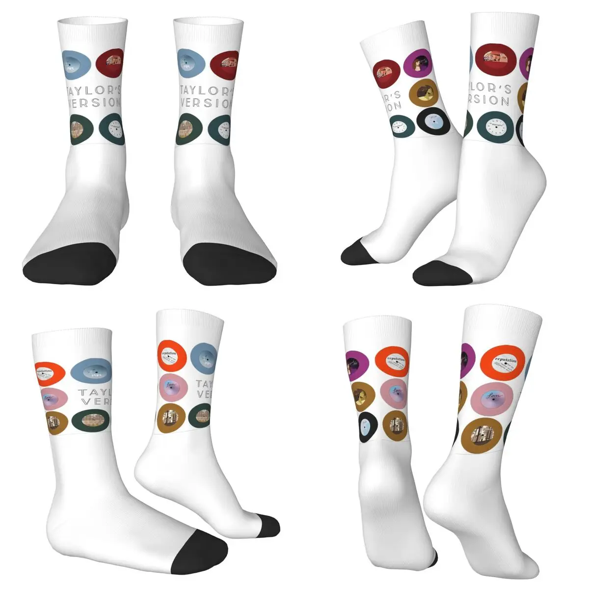 Taylors versión Eras Tour álbumes calcetines Harajuku medias súper suaves calcetines largos accesorios para regalos de Navidad para hombre y mujer