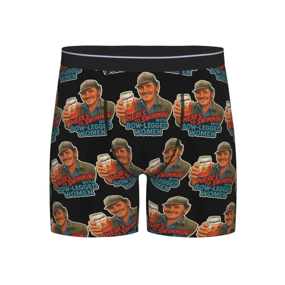 

Long Boxer Underpants Shorts Heres To Swimmin Quint Jaws Movie Quote Panties Men's Soft Underwear for Homme Man Boyfriend Gift
