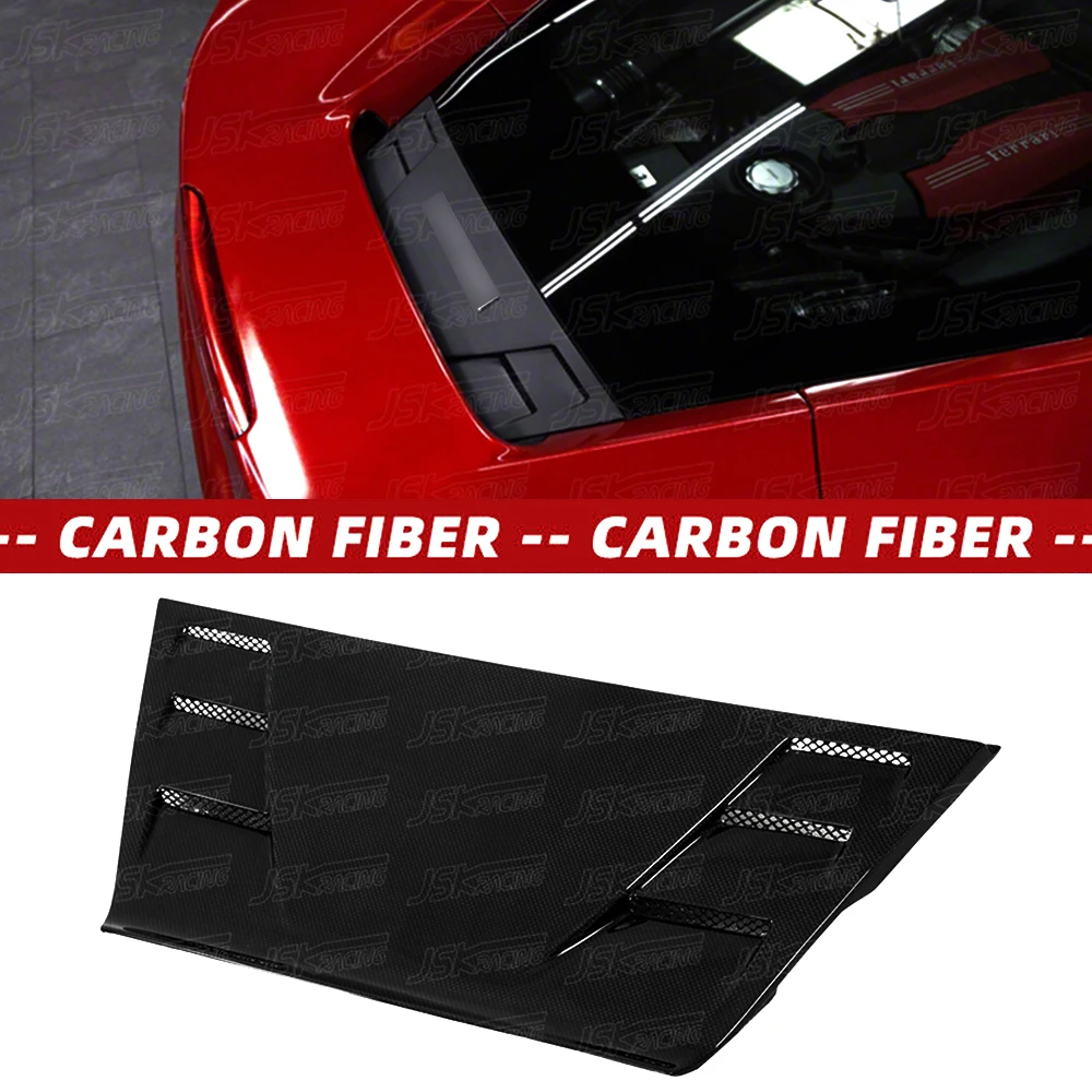 C Style Dry Carbon Fiber Engine Trunk Cover For Ferrari 488 Gtb 2015-2018