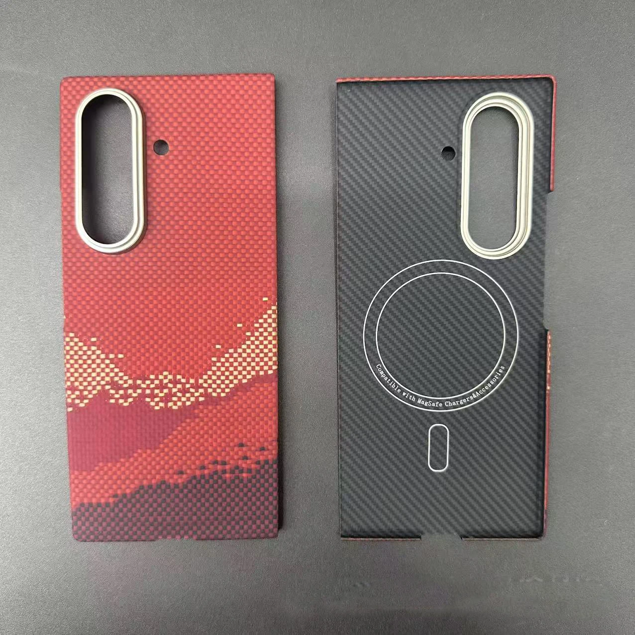 حافظة لهاتف سامسونج جالاكسي Z فولد 7 من ألياف الكربون الأراميد المغناطيسي لهاتف Magsafe حافظة شل ملحقات الهاتف المحمول كابا كوكيه