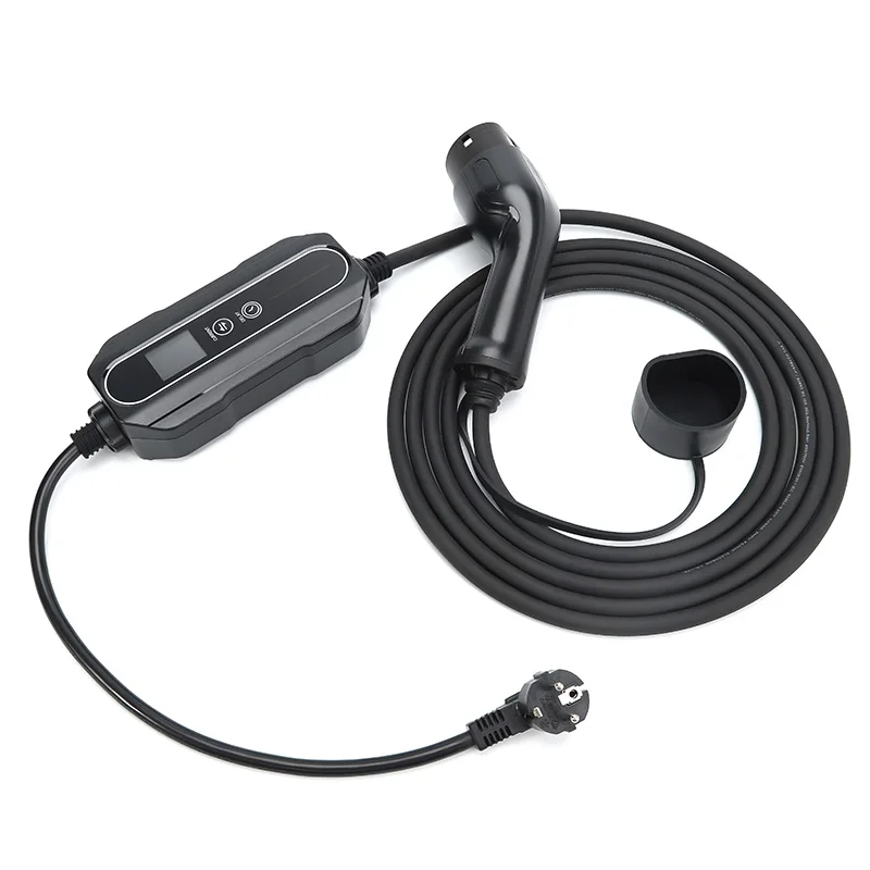 EV-oplader Type 1 Type 2 draagbare thuisoplader EVSE voor elektrische auto Stroom instelbaar 5 meter 10 meter
