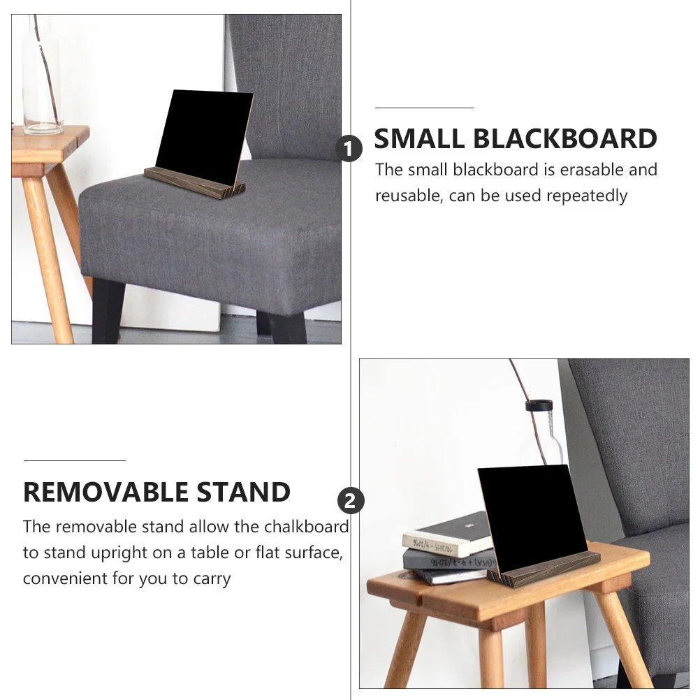 2 stuks houten schoolbord set schildersezel stand herbruikbare desktop message board voor thuis bar party klein schoolbord display decor