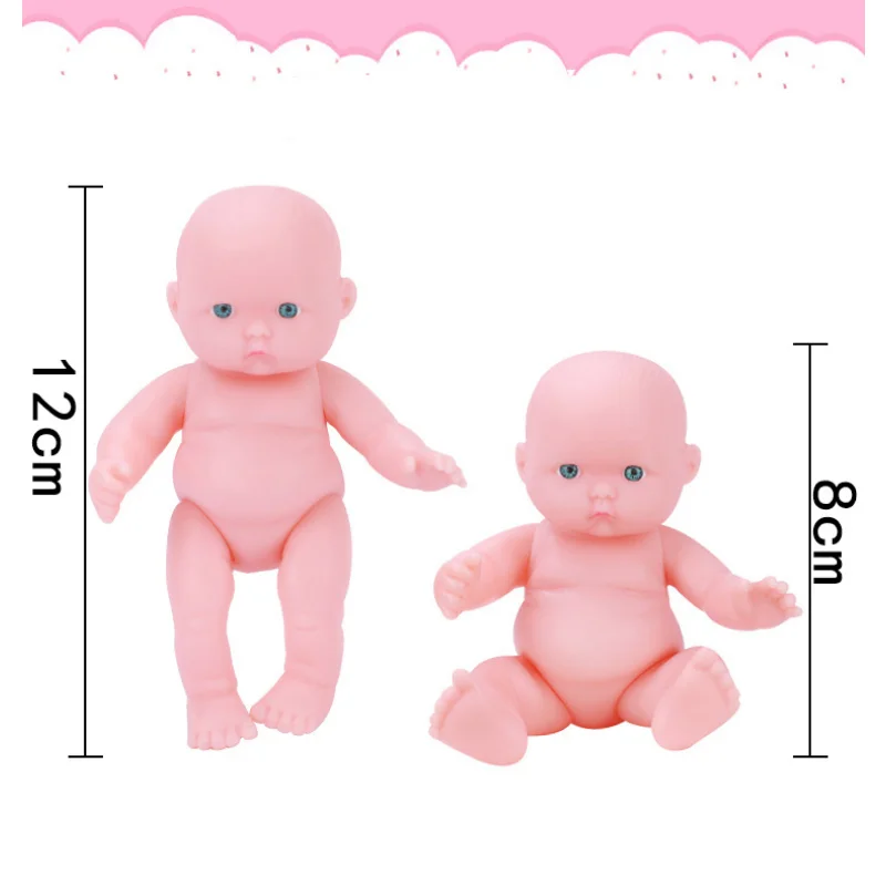 Mini smalto da 5 pollici imitazione bambola rinata in PVC colla morbida per bambini giocattolo educativo per la prima infanzia per bambini di 4-6 anni