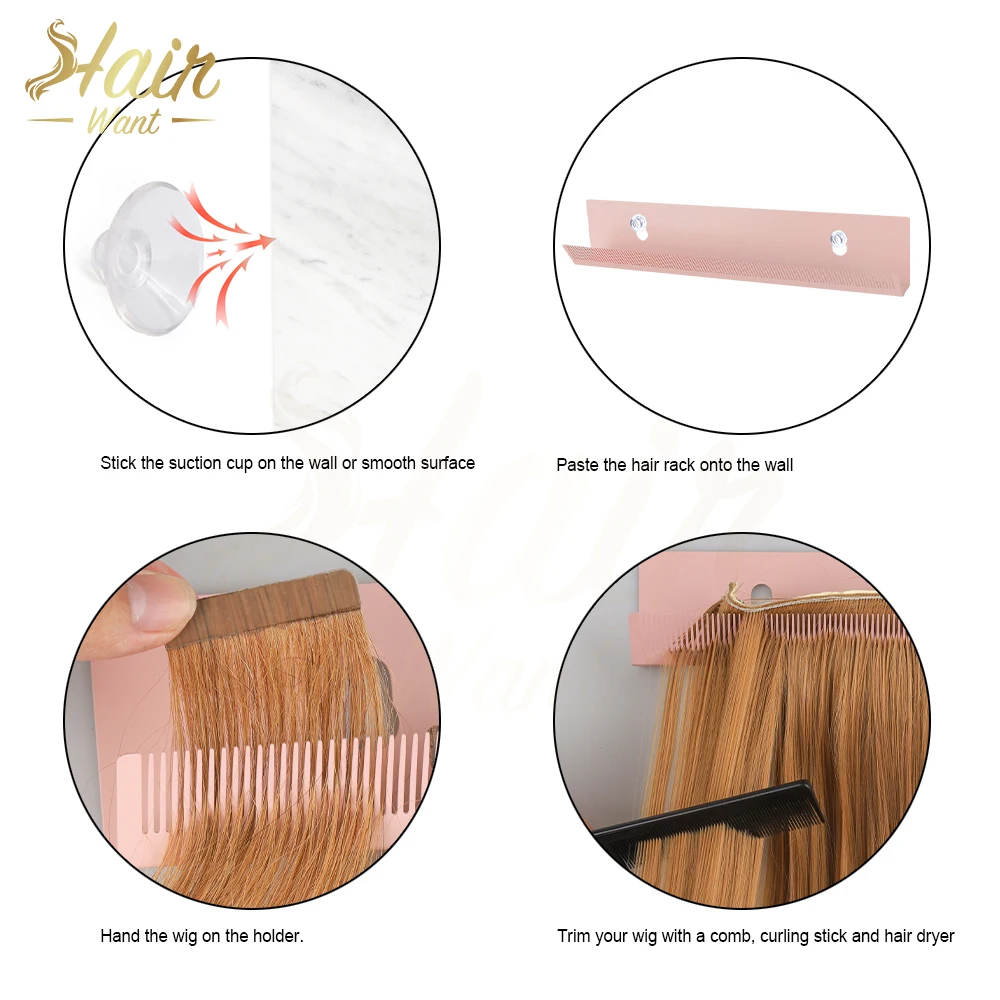 Hair Want Hair Extension Hanger Organizer Rack for Styling Hair Hanger Tool for Washing, Coloring and Blow-Drying of Weft