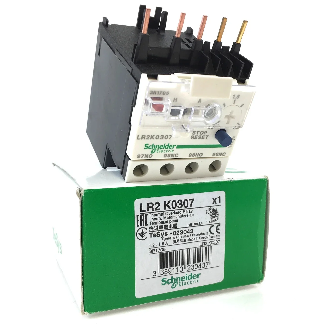 LR2K0307 LR2-K0307 TeSys K-relés de sobrecarga térmica diferencial-1,2... 1,8 Clase A 10A