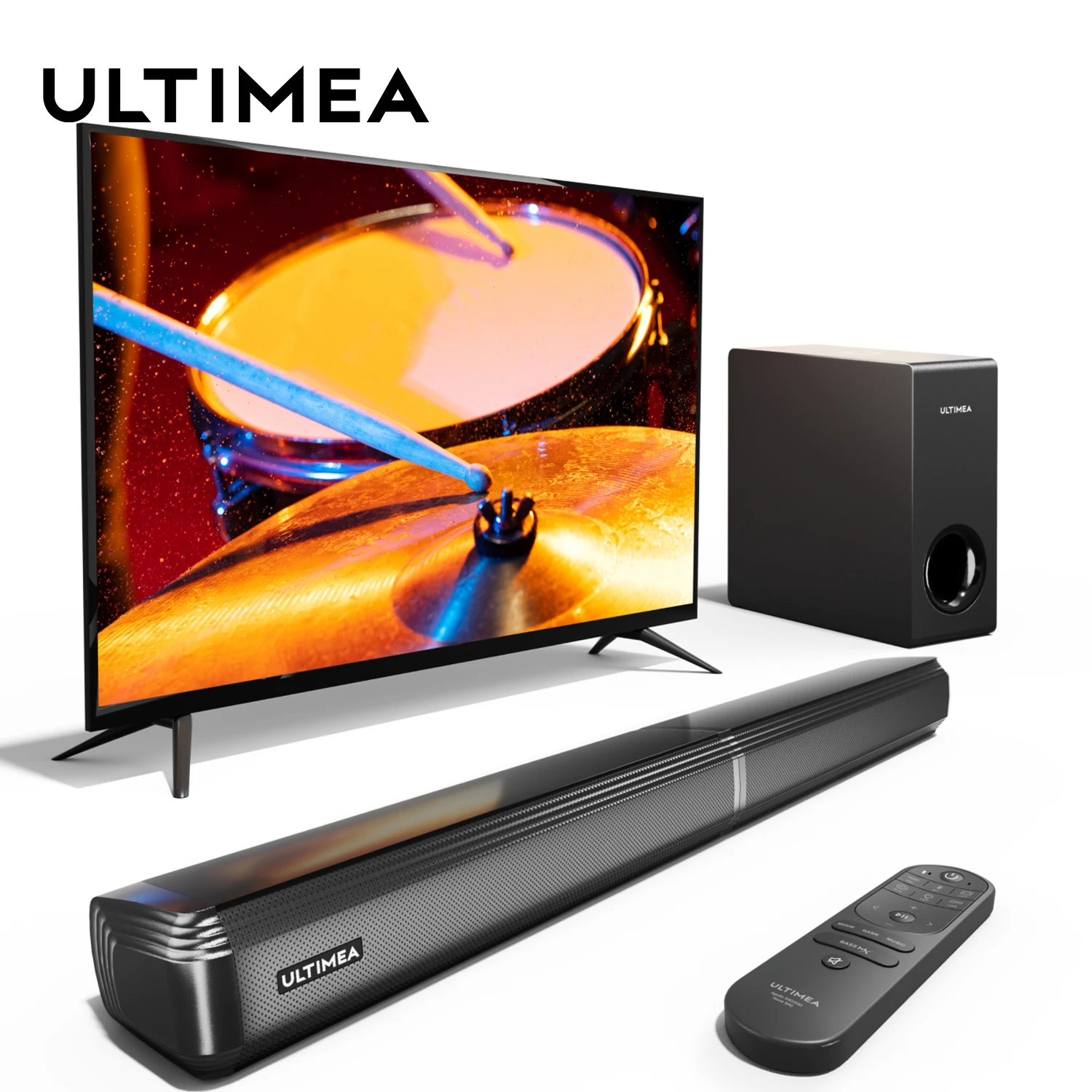 

ULTIMEA Apollo S50 200W 4.1ch Soundbar with Subwoofer, Detachable 2-in-1 Bluetooth 5.3 Home Theater Soundbar for Smart TV