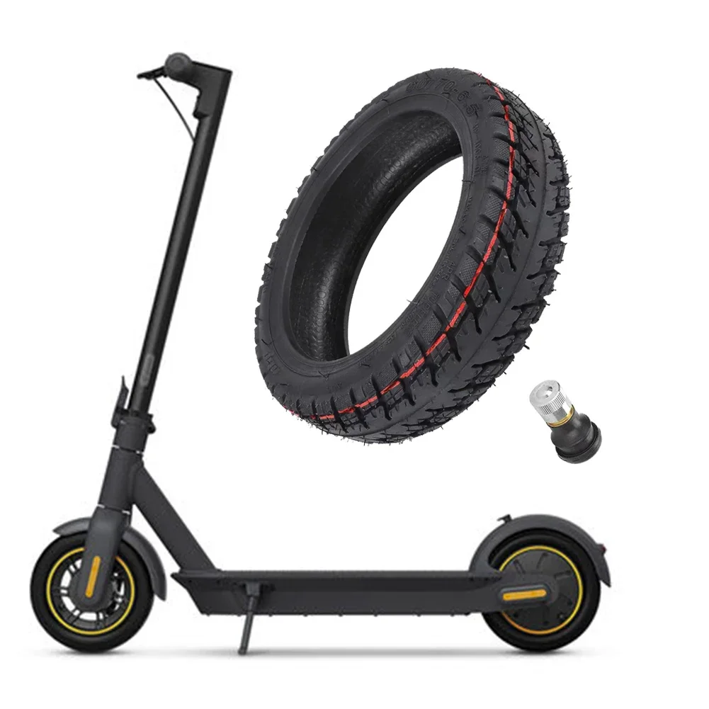 

Для Ninebot Max G30 10-дюймовый электрический скутер 60/70-6,5 внедорожные бескамерные шины с газовым соплом аксессуары для электрического скутера