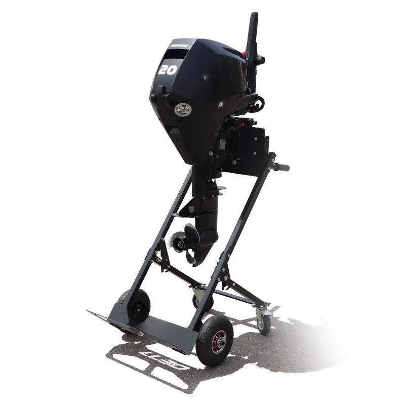 Outboard cart, motor trolley, propeller, high-horsepower hand-push engine display and placement bracket