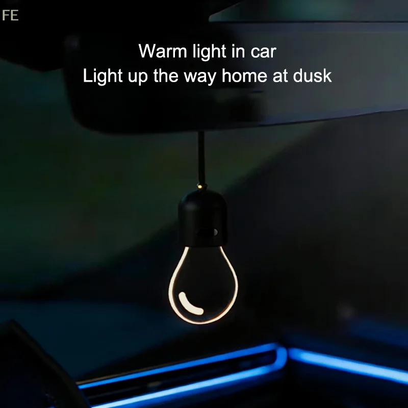 [F] Portable Hanging Auto Interior Glow Pendant Led Retro Small Bulb Car Hanging Ornament Ideal For Long Journeys & Daily Use