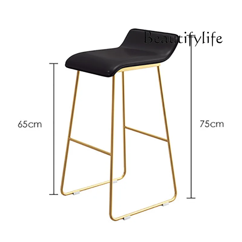 Internet celebrity bar chair creative bar stool Nordic home wrought iron back chair simple clothing store front desk high chair