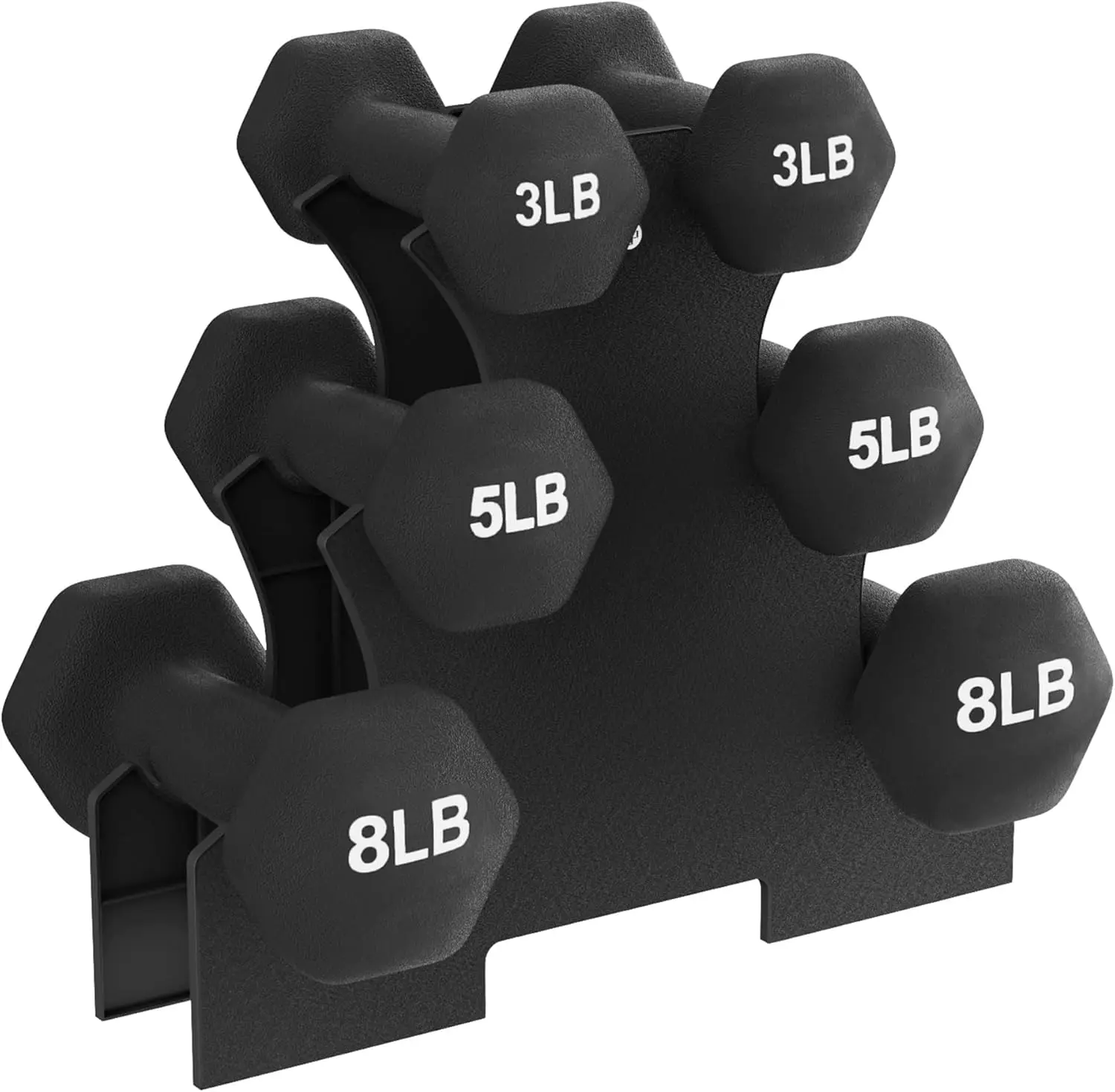 Hex Dumbbell Set with Stand 2