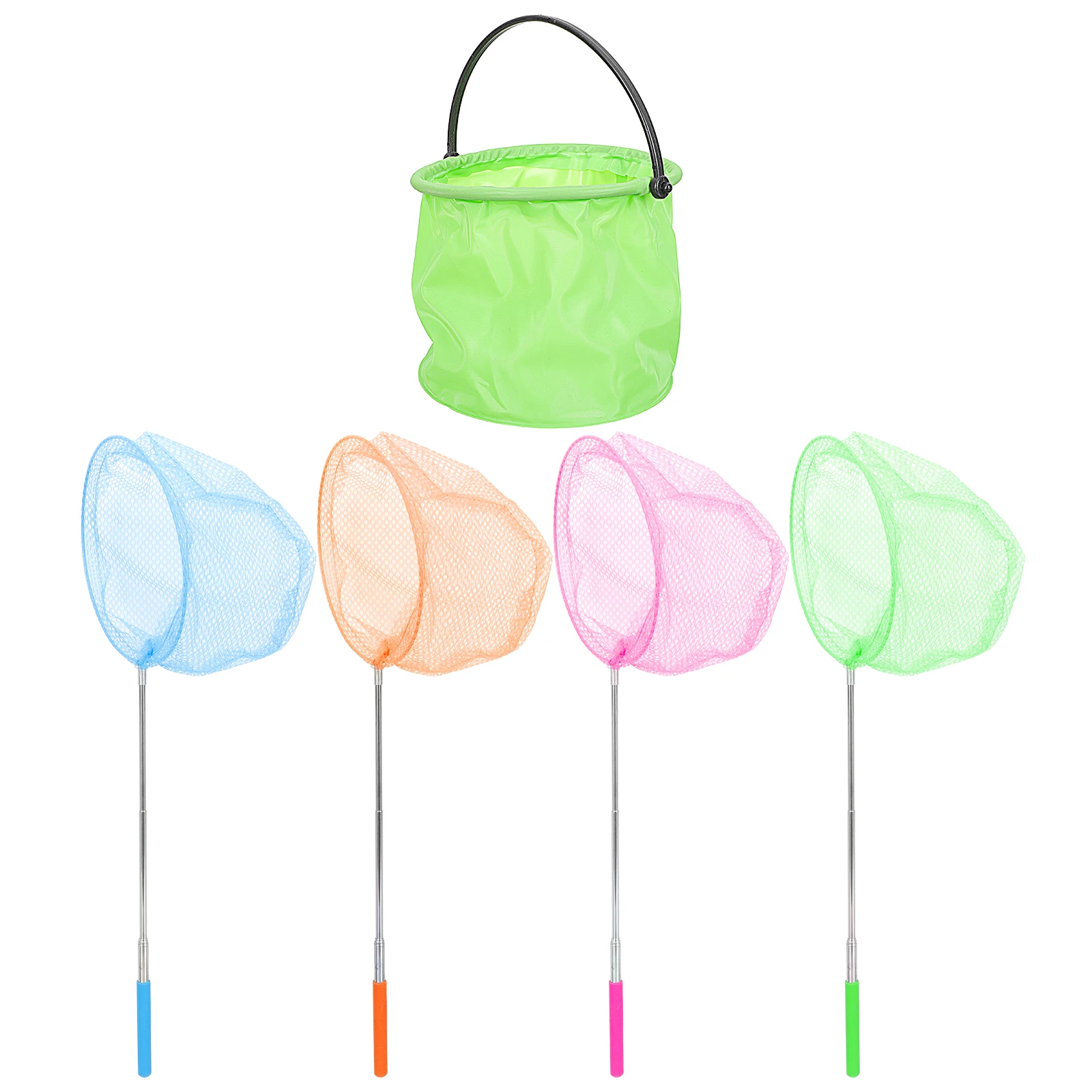 

1 Set Retractable Fishing Durable Nylon Stainless Steel Extendable Outdoor For Kids Insects Catching Telescopic Butterflies Net