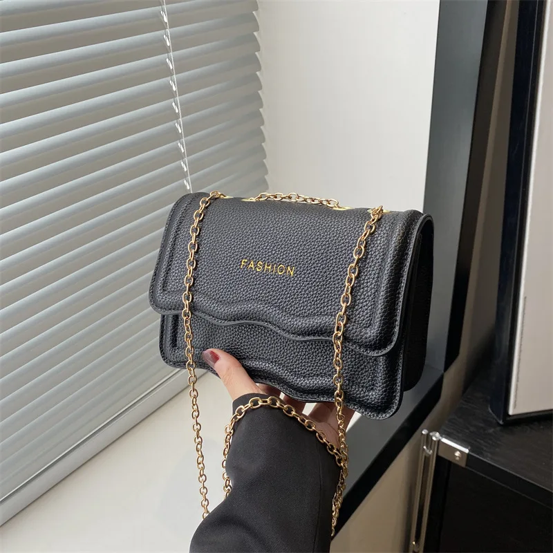 

​​2025 New Wave Chain Shoulder Bag for Women Minimalist Underarm Purse High Quality Crossbody Bag Unique Small Designer Handbag
