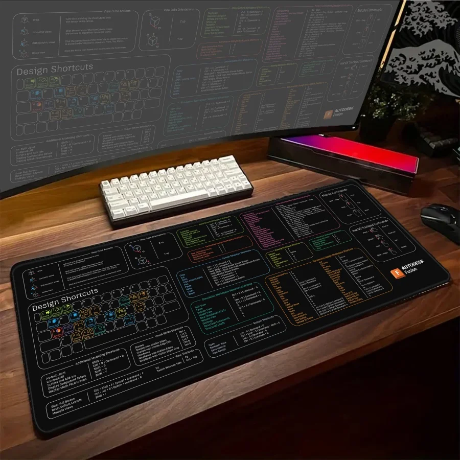 

Mouse PadAutodesk Fus Table Desk Mat Large Mousepad with Stitched Edges Computer Rubber Base keyboard Extended Carpet gaming mat