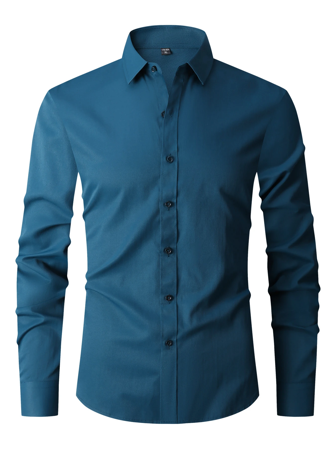 

High End Business Solid Shirt Men 2026 Spring Fashion Classic Basic Casual Slim White Long Sleeve Dress Shirts Men Brand Clothes