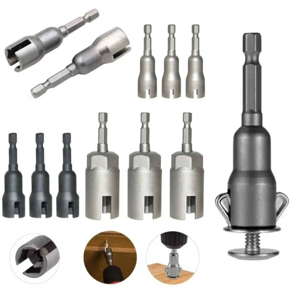 الطبيعية مشقوق فراشة ثقب مفتاح بانة 80 مللي متر 65 مللي متر سداسية مقبض مفك كهربائي الجناح الجوز المقبس أداة #1