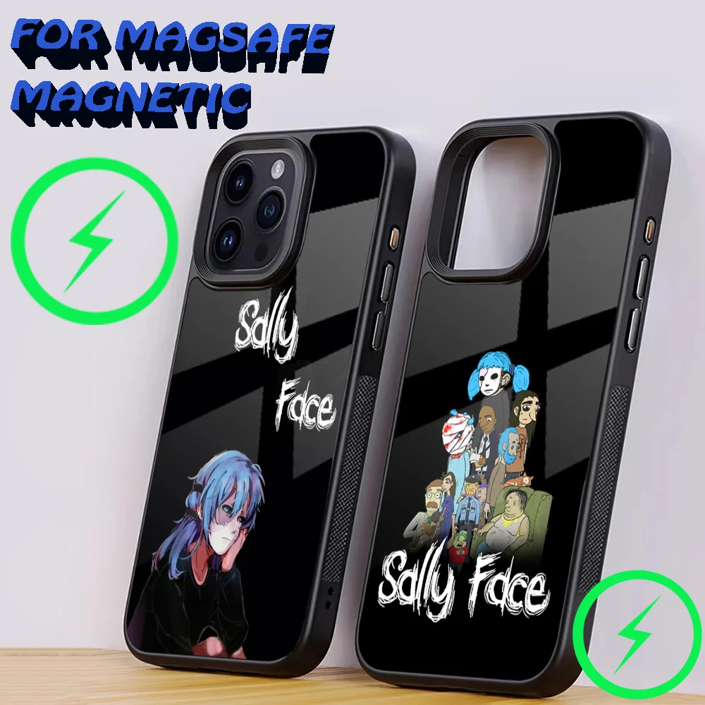

S-Sally F-Face Game Phone Case For iPhone 15,14,13,12,11,Plus,Pro,Max Mini Magsafe Magnetic Wireless Charging
