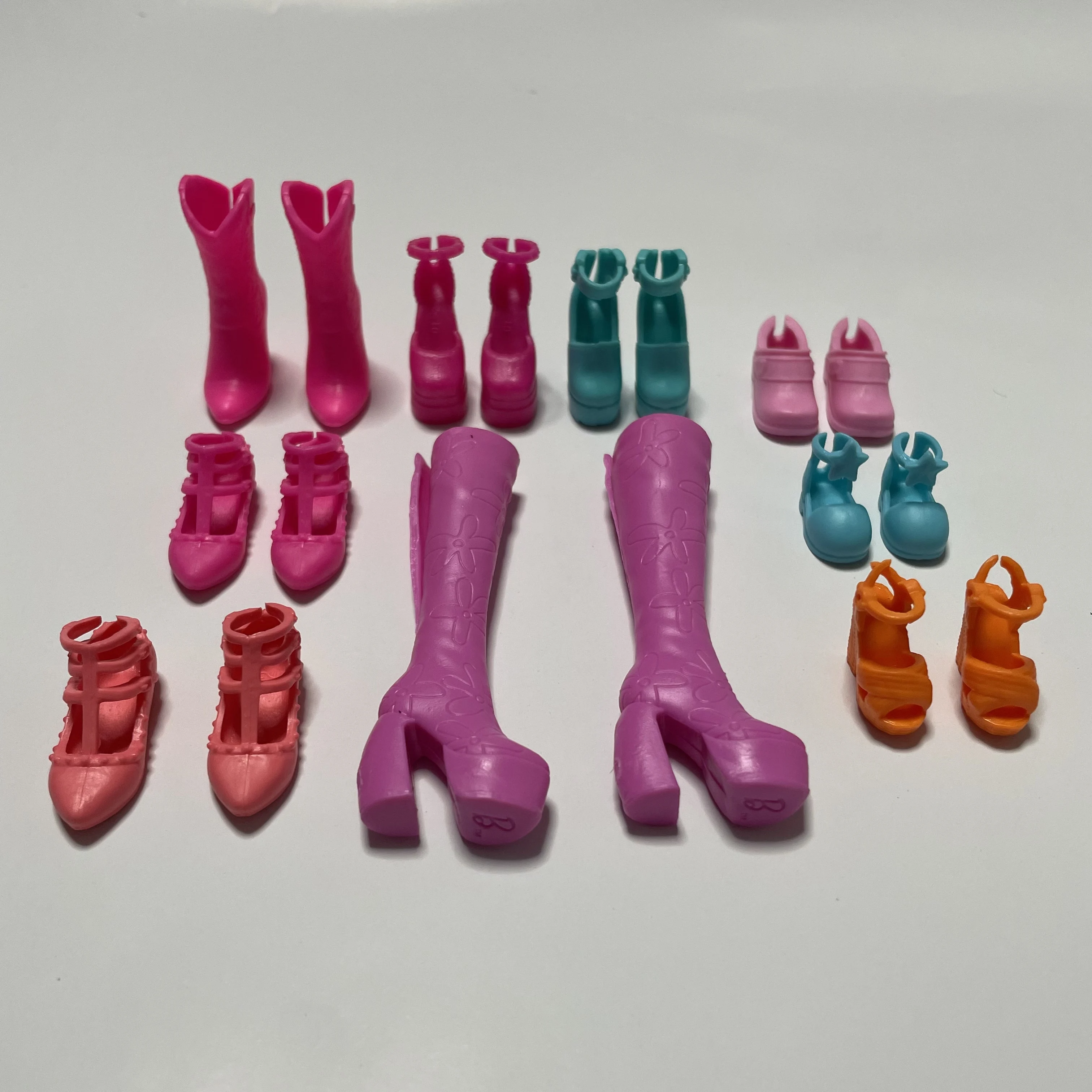 Colorful 1/6 Scale Doll Shoes for Female Dolls - Red White Black Green Decorative Doll Boots Sandals Parts