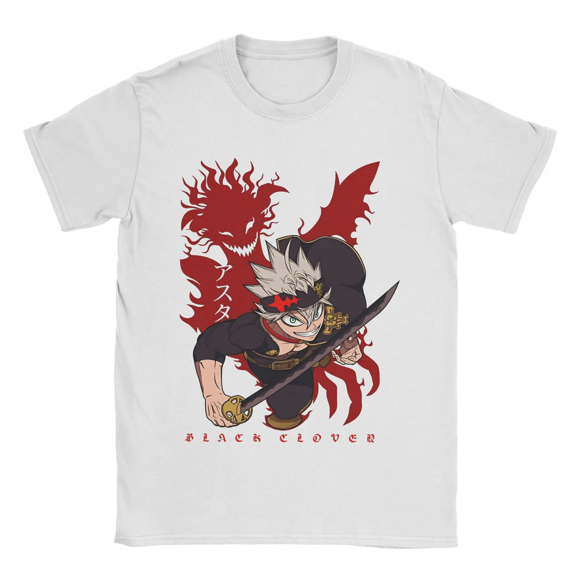 

Черная футболка Asta Japan Anime Clovers для мужчин и женщин, модные футболки Yami Sukehiro Manga, одежда из 100% хлопка