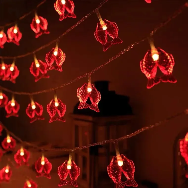 Piscando LED ano novo chinês lanterna vermelha, corda de nó, lanterna decorativa, festival lanterna decorações para casa, 3 m, 20 LED, 2024