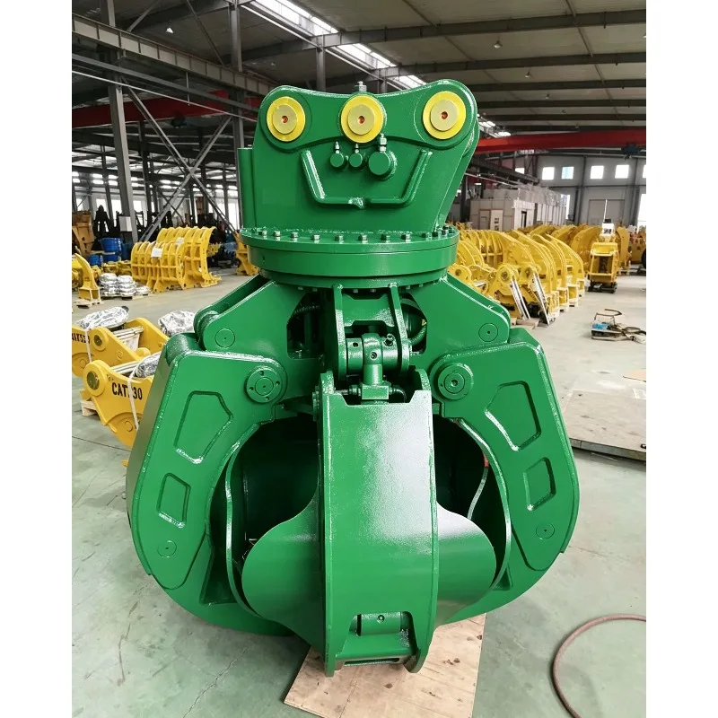 Heavy Duty Hydraulic 3-85 Ton 5‑finger Orange Peel Grapple Lotus Cold Resistant Rotating Grab for Russia Kazakhstan Excavator