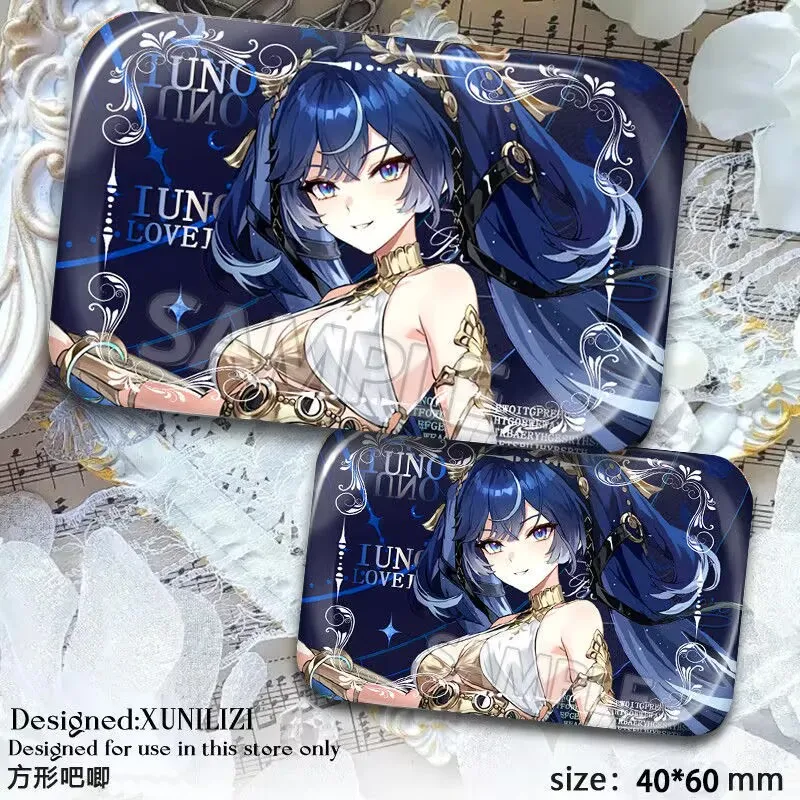 "밍차오" 새로운 캐릭터 "Qiu Yuan Fei Luo Luo Qian Saki Yuno" 사각형 바 사각형 동인 Tanzi 배지 펜던트 선물