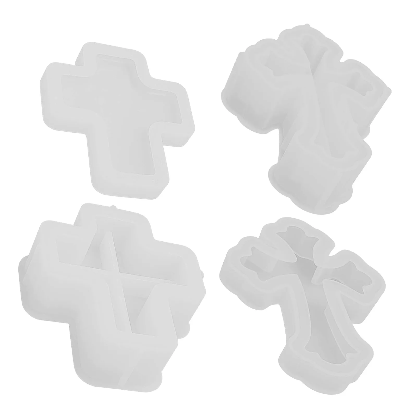 

2Pcs Silicone Cross Shape Box Mold with Lid DIY Resin Mold for Jewelry Organizer Holder Epoxy Plaster Casting Crafts