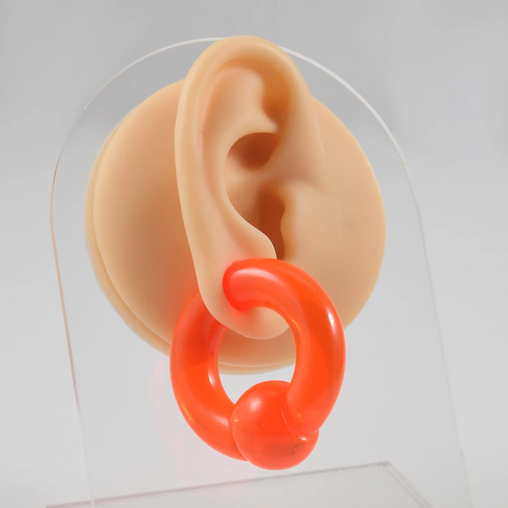 00G Acrylic Captive Bead Ring Ear Plug, Body Jewelry