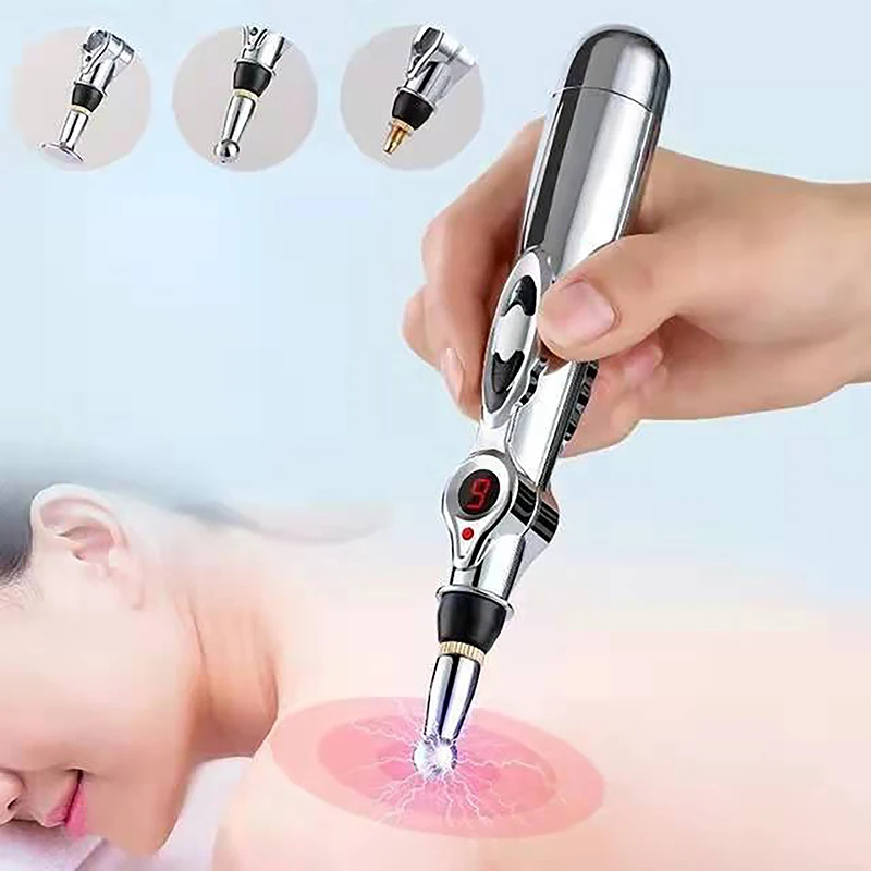Electric Acupuncture Point Massage Pen Pain Relief Laser Therapy Electronic Meridian Energy Body Head Back Neck Leg Massager
