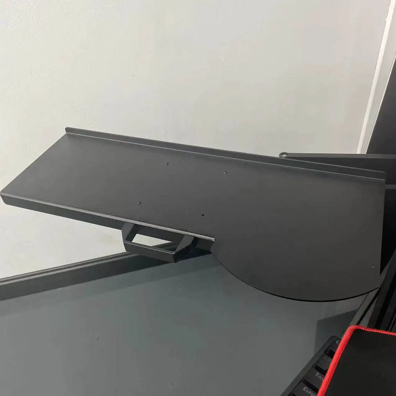 

Rotatable Retractable Wall Mounted Hand Rest, Adjustable Keyboard & Mouse Tray for Racing Simulator