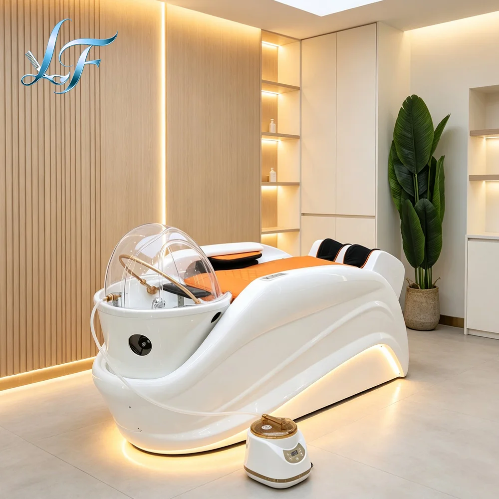 Electric Adjustable Shampoo Massage Bed Hair Spa Head Washing Station For Stable Durable Salon Shop Furniture 3