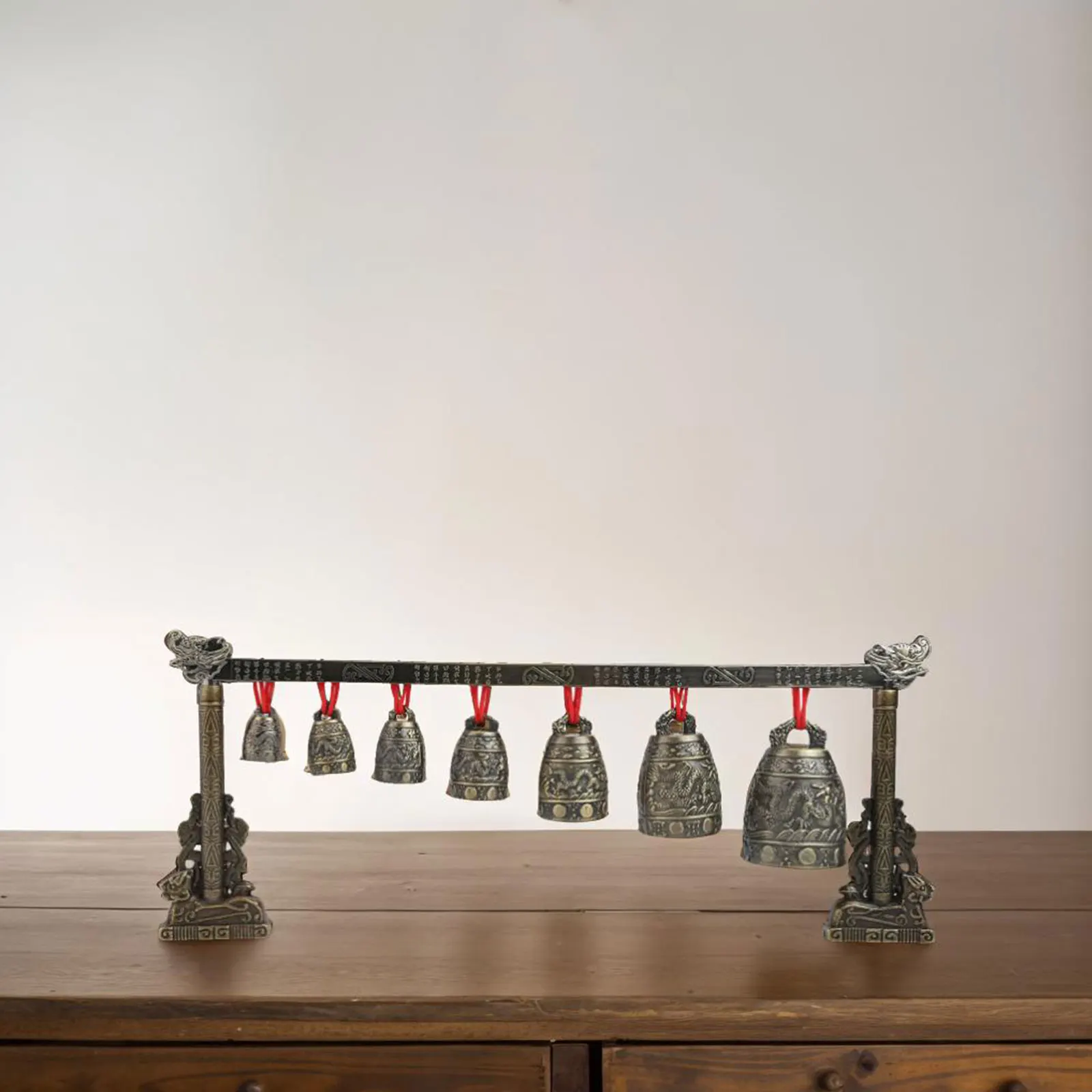 Mindfulness Practices 410*170*50mm Chinese Bronze Gong Artistic Gong Set For Relaxation Artistic Decorative Piece