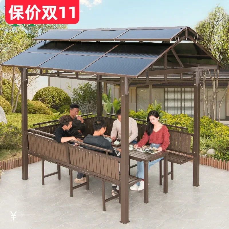 

Yuanmao New Chinese Pavilion Outdoor Pavilion Courtyard Sunshade Outdoor Villa Garden Leisure Pavilion Canopy